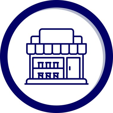 dükkan simgesi, vektör illüstrasyonu