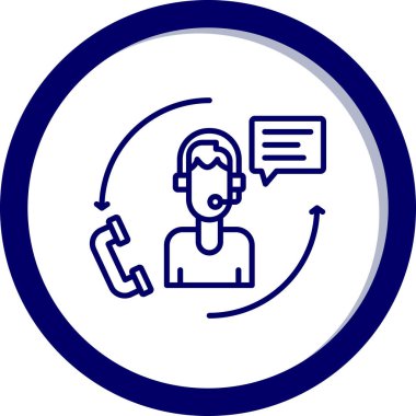 Moda biçimi izole edilmiş arkaplanda çağrı merkezi operatör simgesi