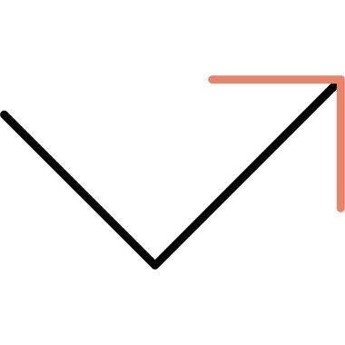 ok işareti simgesi, vektör çizimi