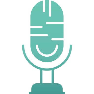 Kişisel ve ticari kullanım için mikrofon vektör simgesi simgesi vektör çizimi..