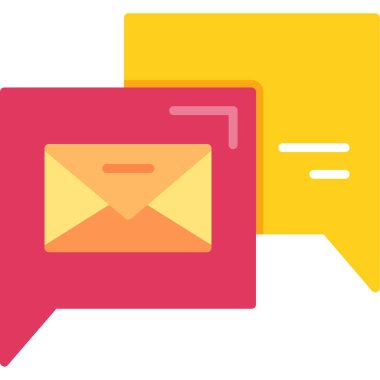 Mesaj var. Web simgesi basit illüstrasyon