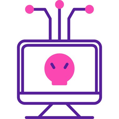 robot. Web simgesi basit illüstrasyon