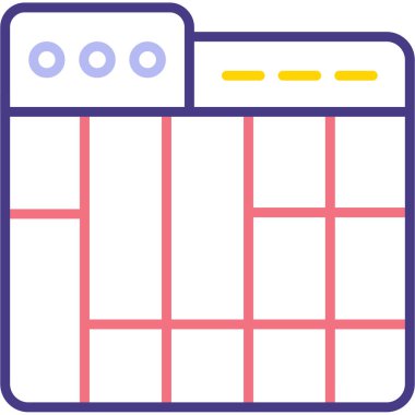 Takvim simgesi, vektör çizimi