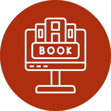 Kitap. Web simgesi basit illüstrasyon
