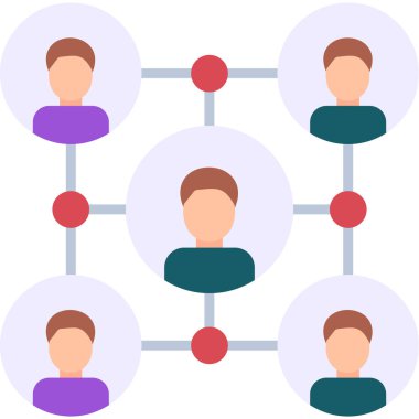 ağ bağlantısı simgesi. düz vektör illüstrasyonu