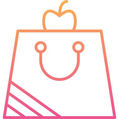 Alışveriş çantası. vektör illüstrasyonu basit tasarım