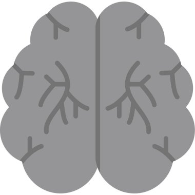 İnsan beyni simgesi, vektör illüstrasyonu