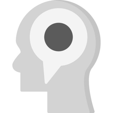 beyin ikonu vektör illüstrasyonu