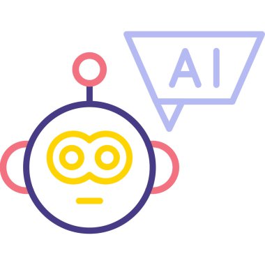 ai robot yapay zeka simgesi - taslak biçimi