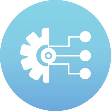 Modern dişli simgesinin vektör çizimi