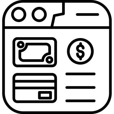 para dolar simgesi, vektör illüstrasyonu beyaz arkaplanda izole edildi