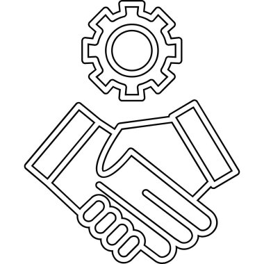 dişli simgesi ile el