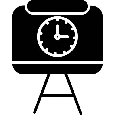 Beyaz arkaplanda saat simgesi