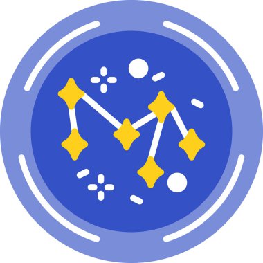 Ay ikonu yıldızının vektör illüstrasyonu