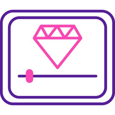 Elmas. Web simgesi basit tasarım