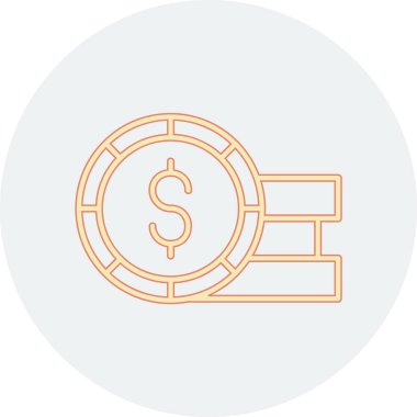 Dolar simgesi vektör illüstrasyonu