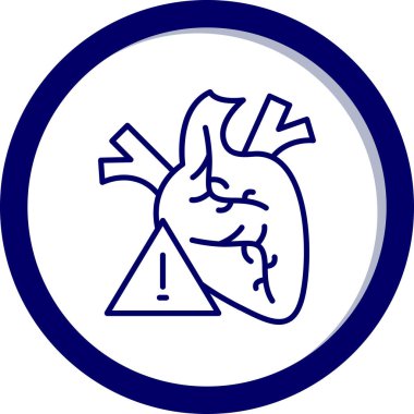 Bir kalbin vektör çizimi ve mavi arkaplan