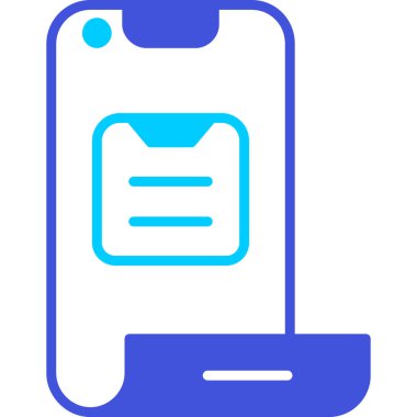 Mesaj var. Web simgesi basit illüstrasyon