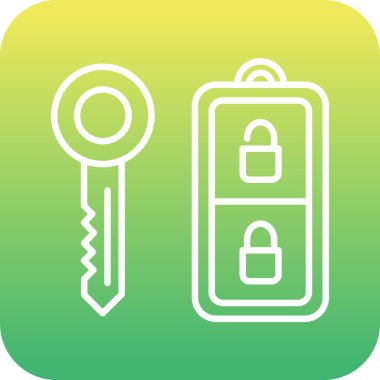 Kilit simgesinin vektör illüstrasyonu