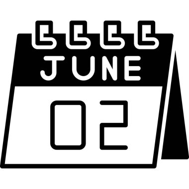 Haziran tarihi vektör simgesi