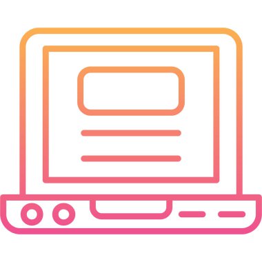 Bilgisayar. Web simgesi vektör illüstrasyonu