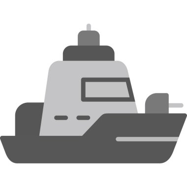 Tekne Düz Vektör Simgesi