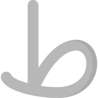 Bir b eksikliği simgesinin vektör çizimi