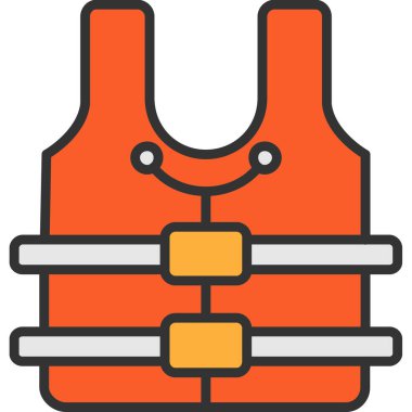 Bir yelek simgesinin vektör illüstrasyonu