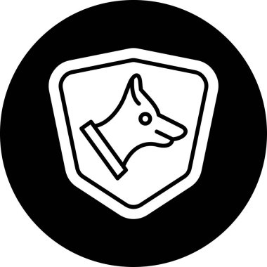 Köpek simgesinin vektör illüstrasyonu