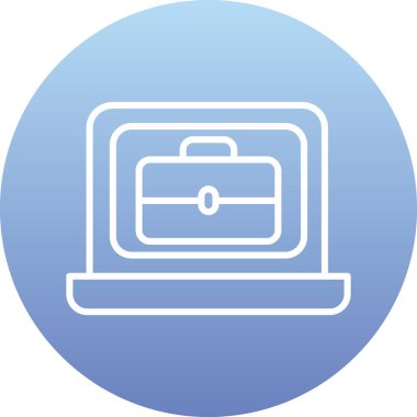 Çanta. Web simgesi basit illüstrasyon