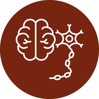 İnsan beyni ikon vektör illüstrasyonu