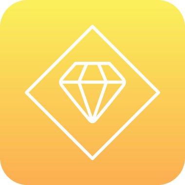 Elmas simgesi vektör illüstrasyonu