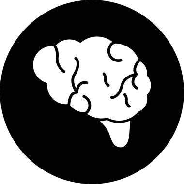 Beyin. Web simgesi basit illüstrasyon