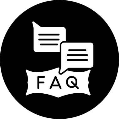faq web simgesi vektör illüstrasyonu