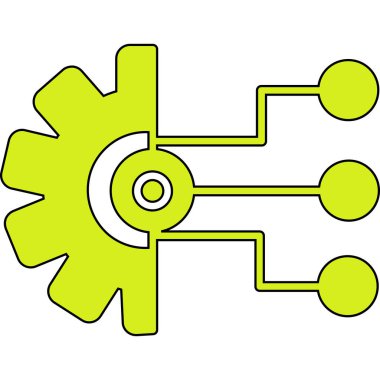 dişli simgesi vektör illüstrasyonu