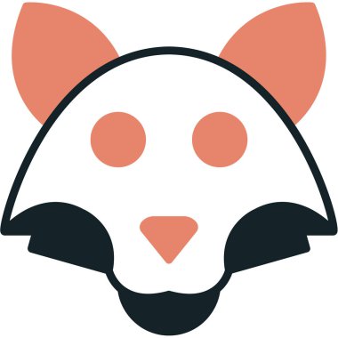 Tilki simgesi vektör illüstrasyonu