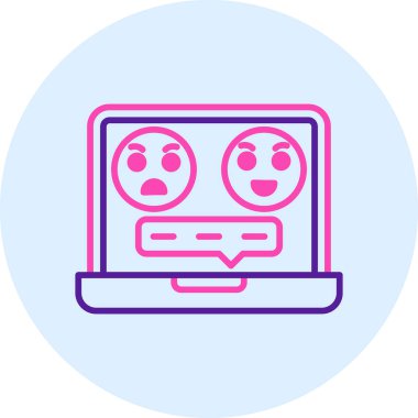 Monitör. Web simgesi basit illüstrasyon