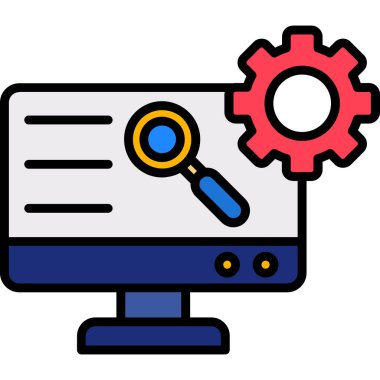 Ara. Web simgesi basit illüstrasyon