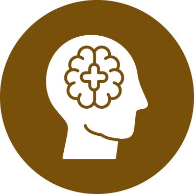 beyin ikonu vektör illüstrasyonu