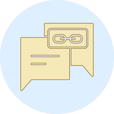 Sohbet simgesi modern vektör illüstrasyonu