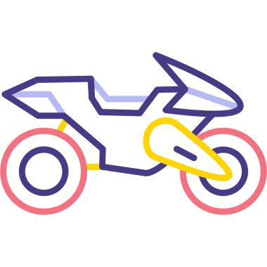 Motorsiklet. Web simgesi basit illüstrasyon