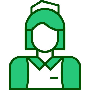 Kadın Avatar. Basit illüstrasyon