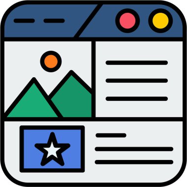 Web simgesi vektör illüstrasyonu