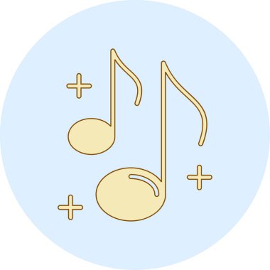 Müzik. Web simgesi basit illüstrasyon