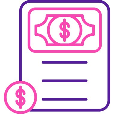 Bill simgesi vektör illüstrasyonu