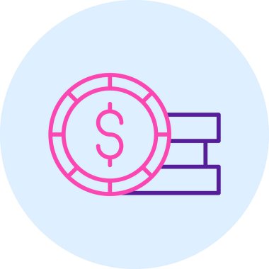 Dolar. Web simgesi basit tasarım