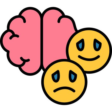 Beyin. Web simgesi basit tasarım