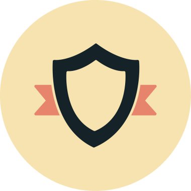 kalkan düz vektör simgesi