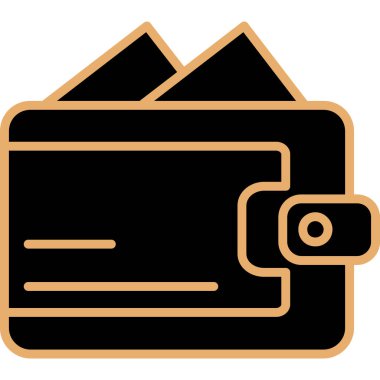 Cüzdan. Web simgesi basit tasarım