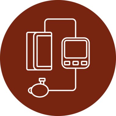 Cep telefonu simgesi, vektör illüstrasyonu